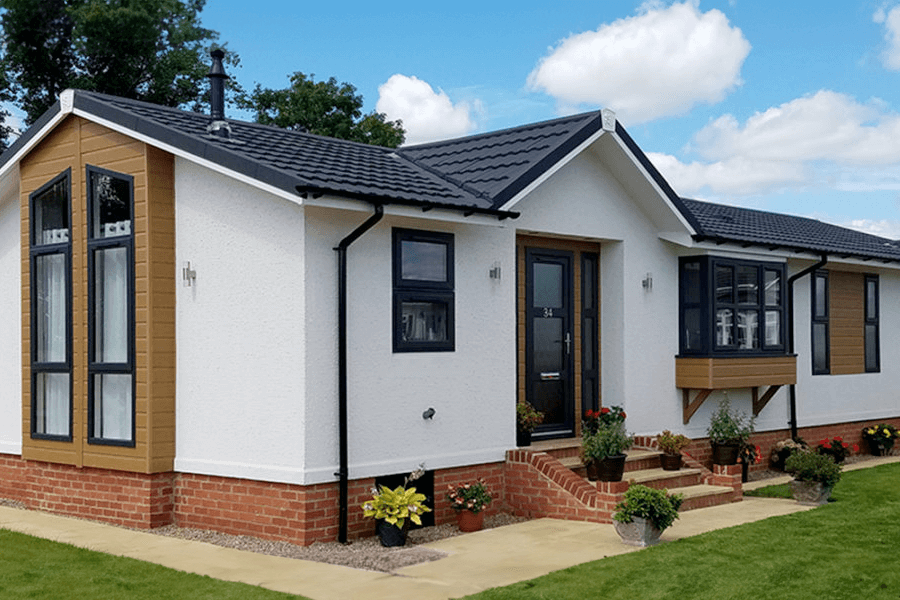 black casement windows park home