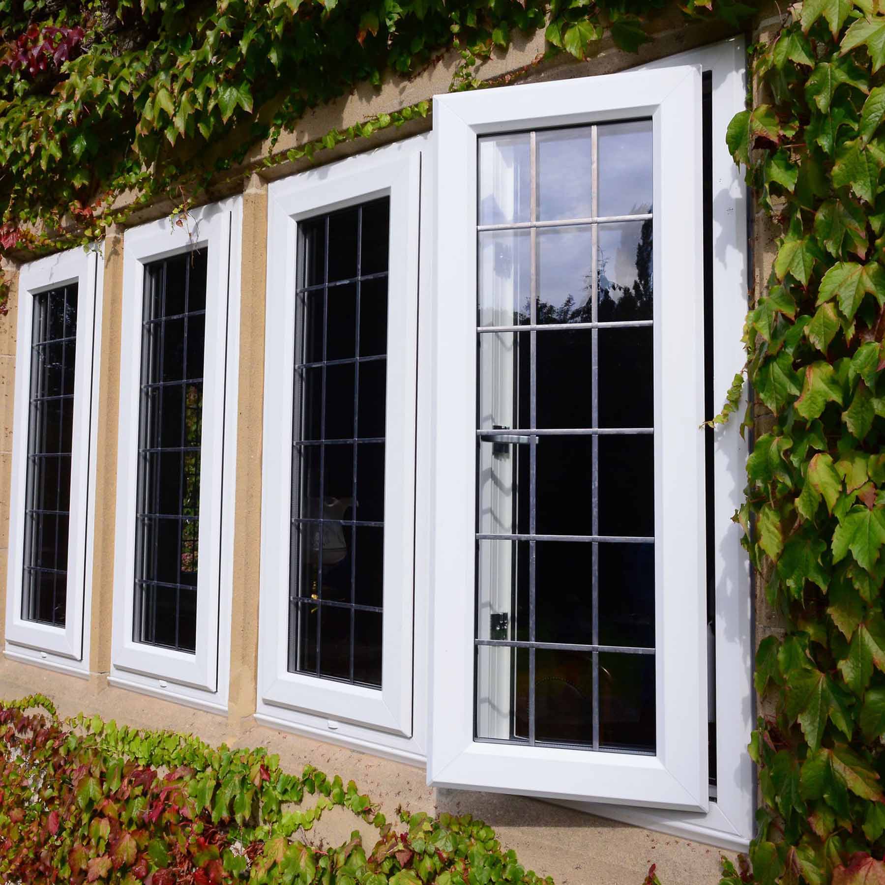 white casement window