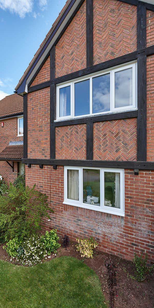 white casement windows