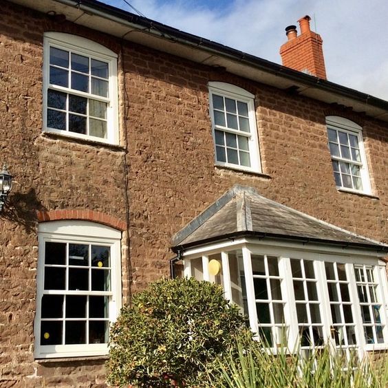 Timber white sliding windows