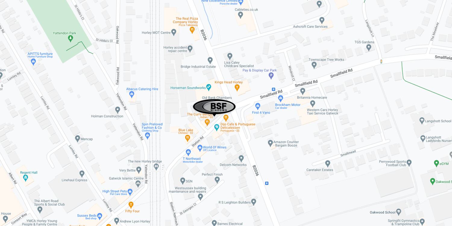 A google map location screenshot of BSF windows.