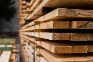 A pile of timber wood